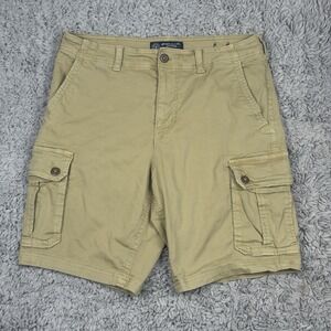 American Eagle Active Flex Shorts Mens 36 Cargo Khaki Skater Grunge